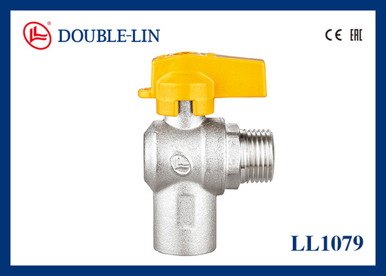 অ্যালুমিনিয়াম হ্যান্ডেল মহিলা x পুরুষ F1/2"x M1/2" ব্রাস গ্যাস ভালভ