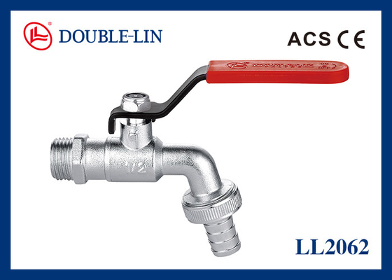 ক্রোম প্ল্যাটেড 16 বার 1/2 "x 1/2" ব্রাস Hose Bibcock