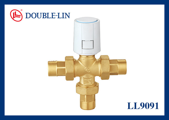 পিতলের মোটরযুক্ত থ্রি-ওয়ে ডাইভার্টার ভালভ ৩/৪ ইঞ্চি ISO228 থ্রেড