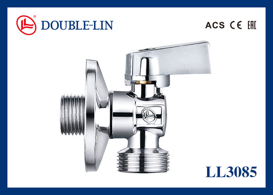 10bar Brass Angle Valves with ISO228 Thread for Washing Machine High-Density Forged Brass 0C to 80C Temperature Range